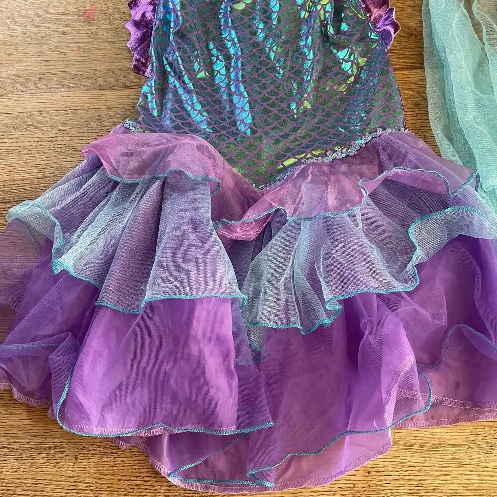 Blue & Purple Mermaid Princess Halloween Costume Size 7-8